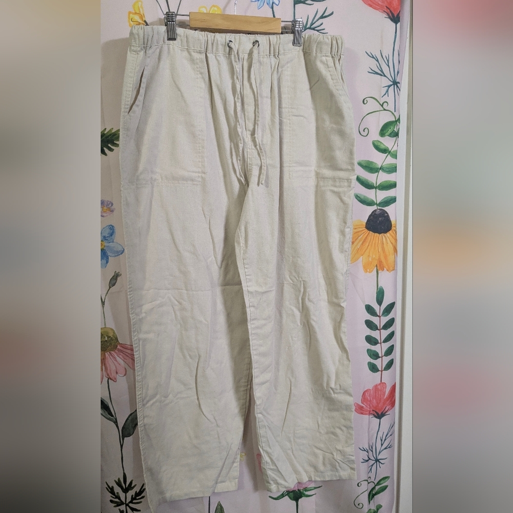 Utcoco Cream Drawstring Pants
